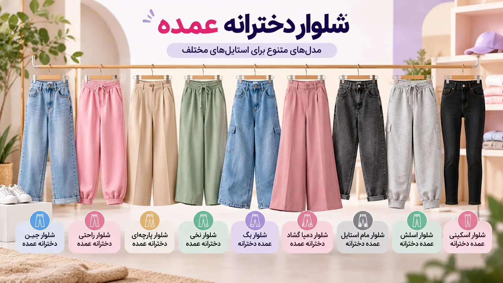شلوار دخترانه عمده - لینک ویترین